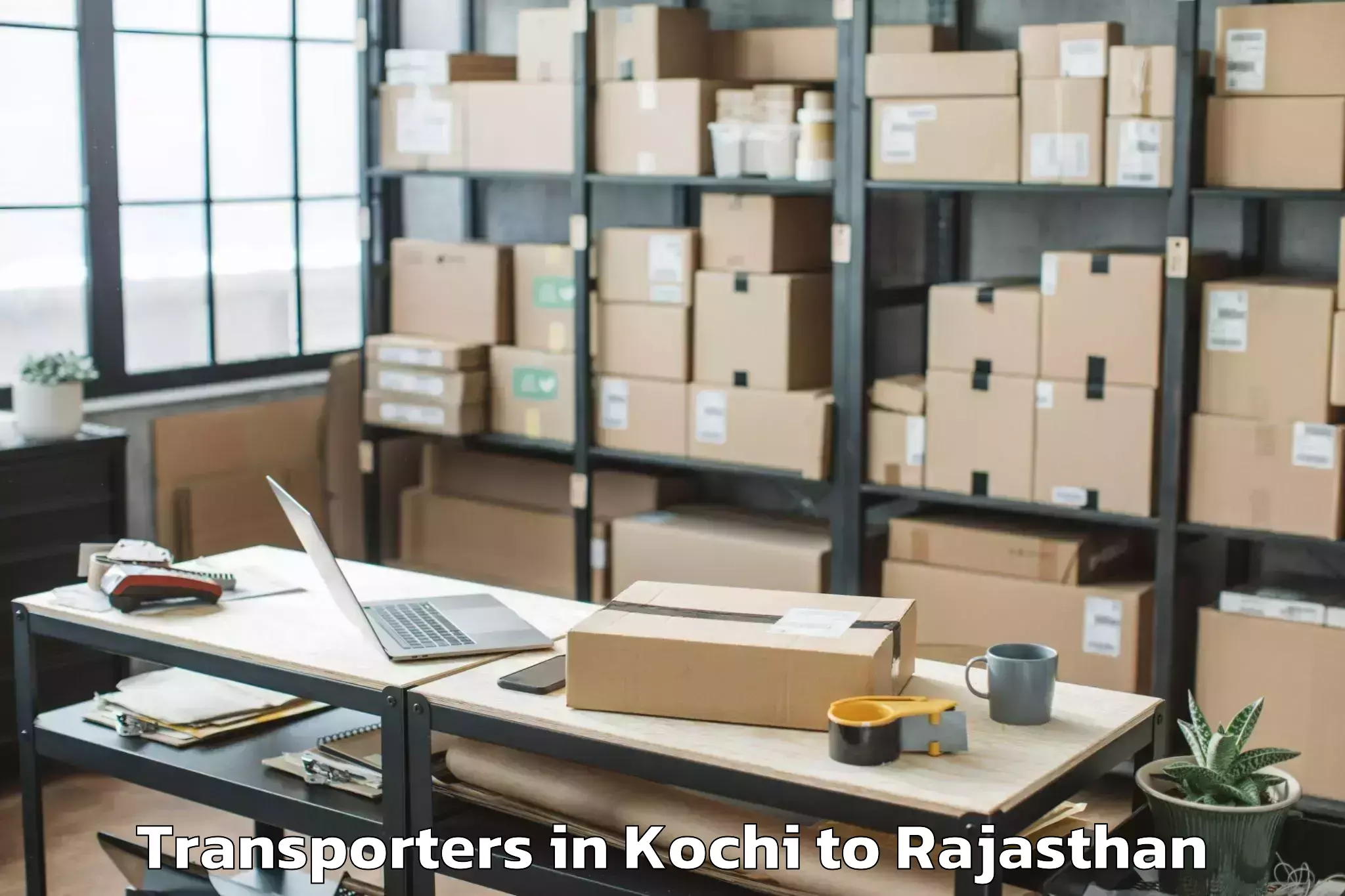 Top Kochi to Sardarshahr Transporters Available